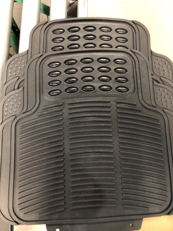 Photo 2 of BDK All Weather Rubber Floor Mats for Car SUV & Truck - 4 Pieces Set (Front & Rear)