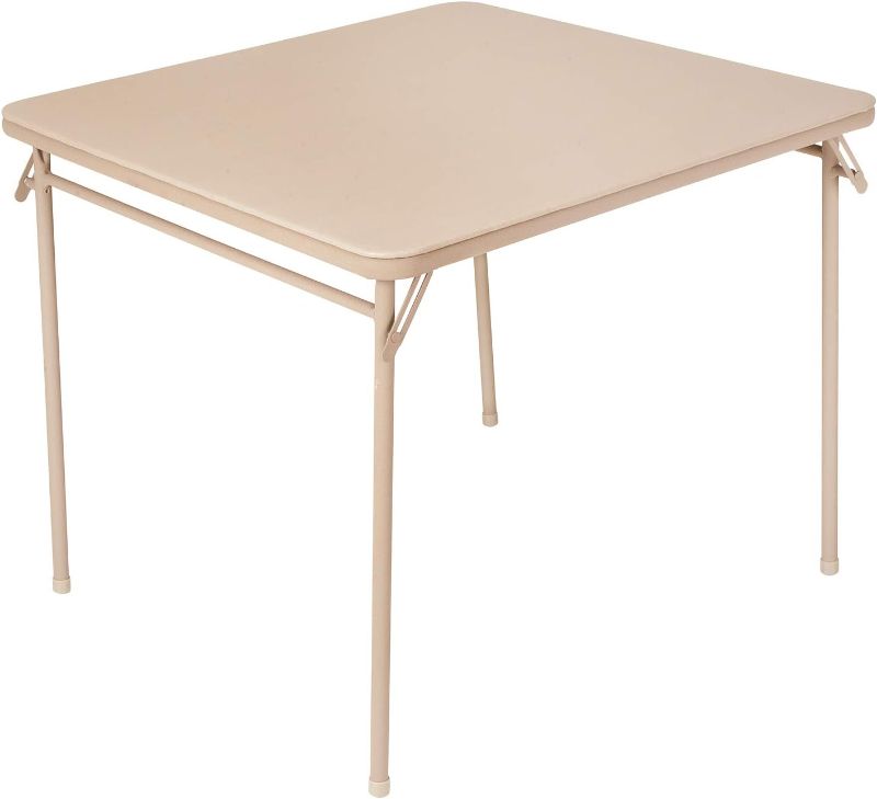 Photo 1 of **USED/DIRTY**
Vinyl Top Kids Folding Table (APPROX DIMENSIONS: 23" x 23" 20"