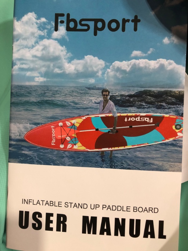 Photo 1 of * item incomplete * missing various pieces * 
FBSPORT Premium Inflatable Stand Up Paddle Board, Mint Green