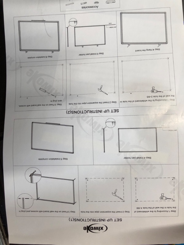 Photo 2 of XIWODE Small Magnetic Dry Erase Board/Portable Magnetic Hanging Whiteboard, 18x 12 Inch