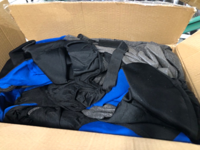Photo 1 of BDK PolyPro Car Seat Covers Full Set in Blue on Black – Front and Rear Split Bench Car Seat Cover