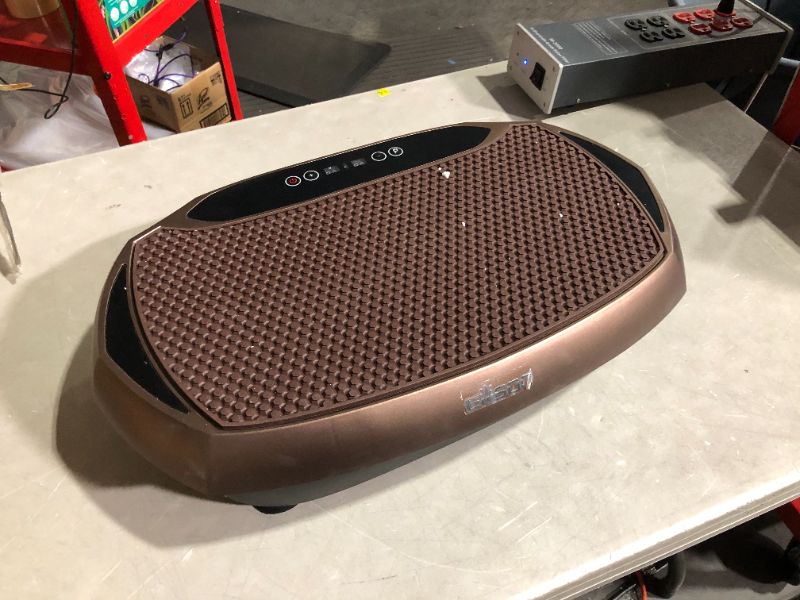 Photo 1 of ***DAMAGED - NO POWER CORD - SEE PICTURES***
EILISON Vibration Plate Exercise Machine - Whole Body Workout (Bolt Brown)  