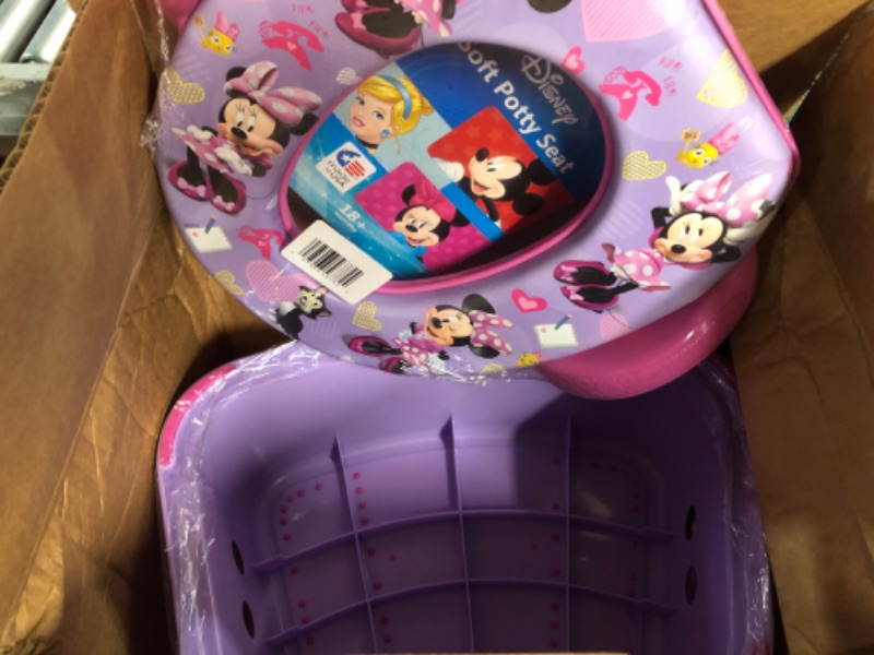 Photo 1 of Disney Minnie Mouse 2 Pc "Happy Helpers" Essential Potty Training Set - Soft Potty Seat, Step Stool