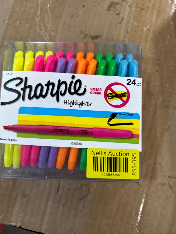 Photo 2 of Sharpie Pocket Style Highlighters, Chisel Tip, Assorted Colors, 24/Pack