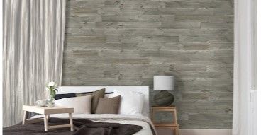 Photo 1 of Style Selections 5-in x 4-ft Painted Gray Wall Plank (Coverage Area: 10-sq ft)