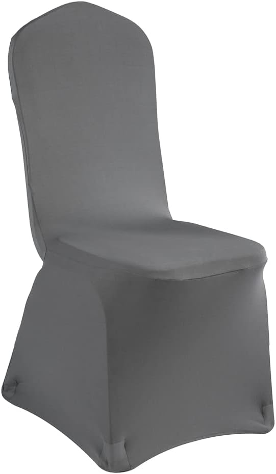 Photo 1 of * used *
Restaurantware Table Tek Gray Spandex Banquet Chair Cover - Universal, Stretch - 1 Count Box