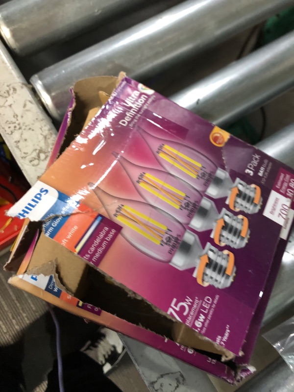 Photo 1 of Philips LED Ultra Definition Flicker-Free Dimmable, Eye Comfort Technology, Daylight 5000K BA11 Clear Glass Light Bulb, 700 Lumen, 5.5W=75W, E26 Base, Title 20 Certified, 3-Pack (564500) Daylight (5000k) E26 700 Lumen