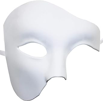 Photo 1 of  Mens Mask Masquerade Phantom of The Opera Half White