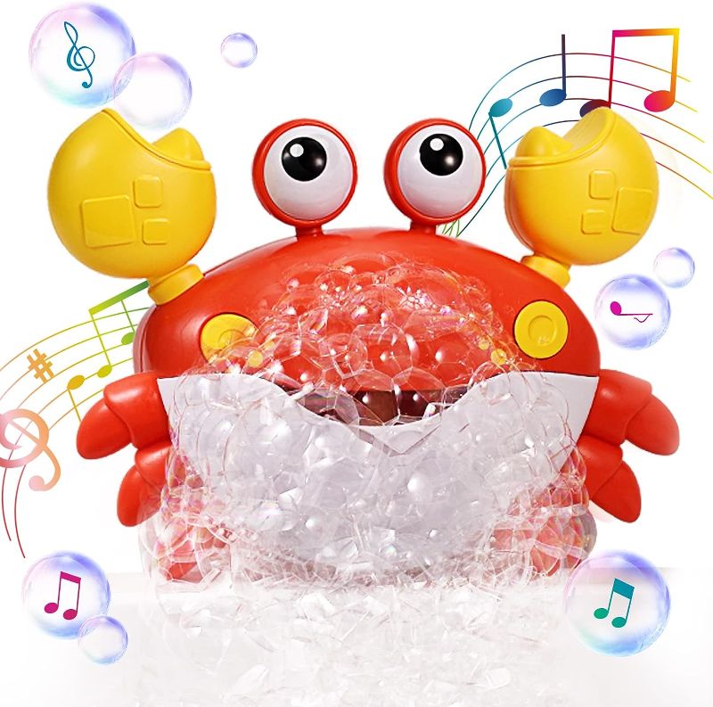 Photo 1 of Deejoy Crab Bubble Bath Maker for The Bathtub,Blows Bubbles and Plays 12 Children’s Songs,Sing-Along Bath Bubble Machine Baby