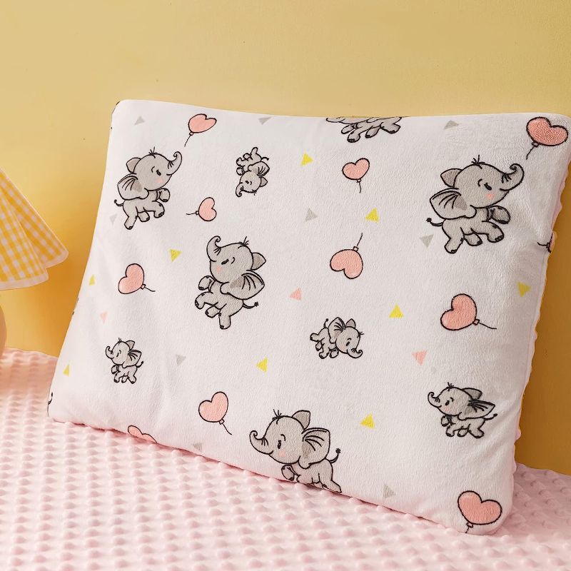 Photo 1 of DaysU Baby Pillow for Sleeping with Cute Animal Print & Soothing Raised Dots, Soft Flat Thin Toddler Pillow for Boys Girls Kids 1-3 Year