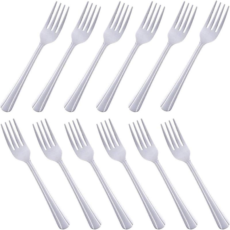 Photo 1 of *Bundle* 
Dinner Forks Set of 12, Stainless Steel Silverware and silicone stamps
