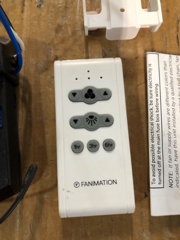 Photo 4 of *damaged* 
Fanimation CR500 Control Ceiling Fan Remote with Receiver-White, 4.45 x 2.28 x 1.56 inches