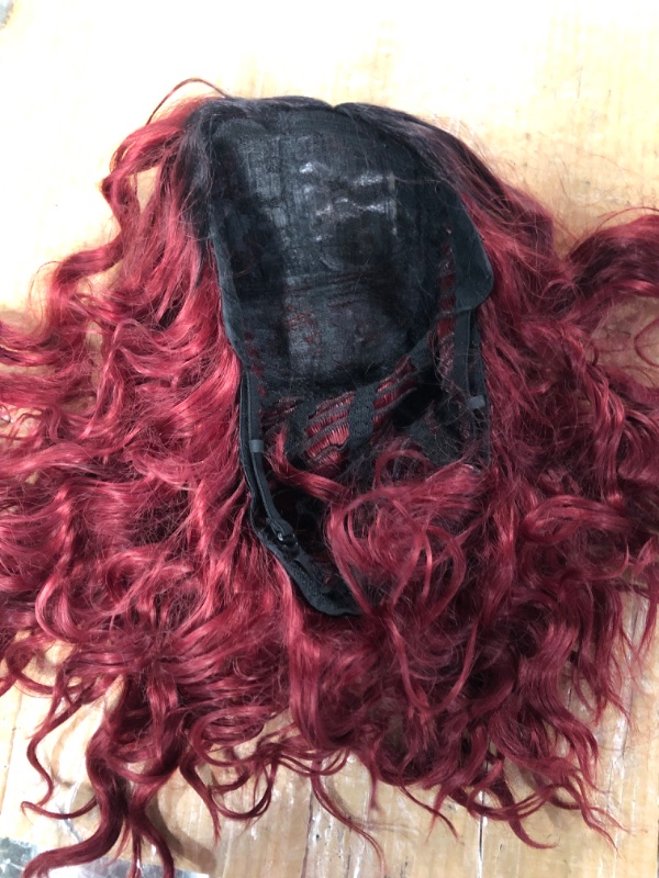 Photo 4 of *reference pic*
Women's Short Curly Hair Shoulder Length Medium Long Hair Wine Red Wig