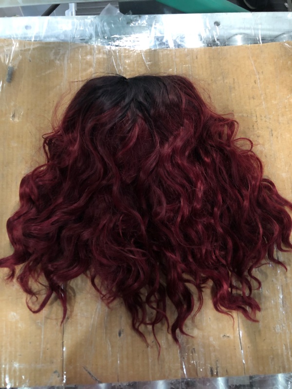 Photo 3 of *reference pic*
Women's Short Curly Hair Shoulder Length Medium Long Hair Wine Red Wig