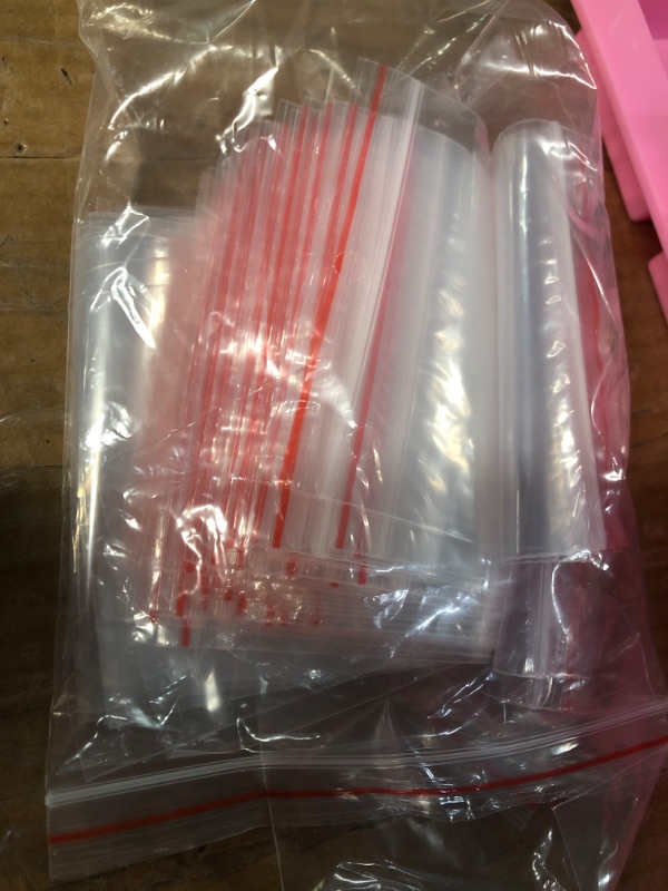 Photo 1 of *used*
Ice Cube Mold Elbee Home 2 Pack Silicone Ice Cube Tray Flexible 6 Cube Pink Silicone Ice Cube, *includes plastic bags
