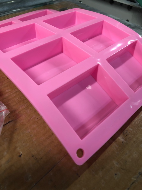 Photo 1 of *used*
Ice Cube Mold Elbee Home 2 Pack Silicone Ice Cube Tray Flexible 6 Cube Pink Silicone Ice Cube, *includes plastic bags
