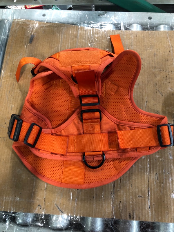 Photo 3 of *used*
ICEFANG Tactical Dog Harness,Medium Size, 2X Metal Buckle,Working Dog MOLLE Vest with Handle,No Pulling Front Leash Clip,Hook and Loop Panel
