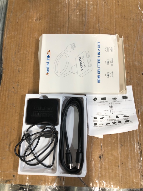 Photo 1 of avedio links HDMI Splitter 1 in 2 Out?with 4ft HDMI Cable ? 4K HDMI Splitter for Dual Monitors Duplicate/Mirror Only, 1x2 HDMI Splitter 1 to 2 Amplifier for Full HD 1080P 3D, 1 Source onto 2 Displays
