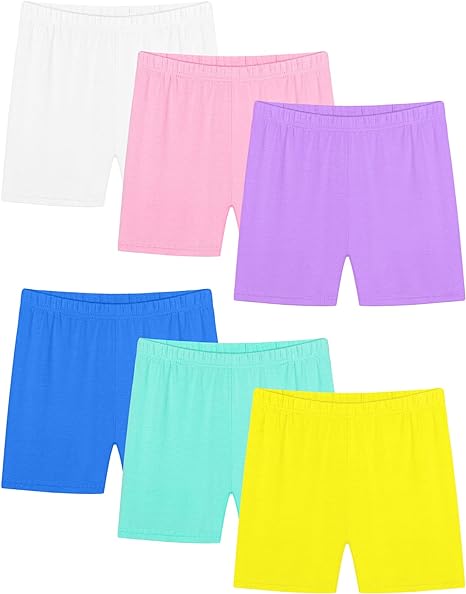 Photo 1 of BOOPH Girls Bike Shorts Cartwheel Shorts Dance Shorts for Girls 9 Pack 5-6 Years multicolor **BUNDLE NONREFUNDABLE**