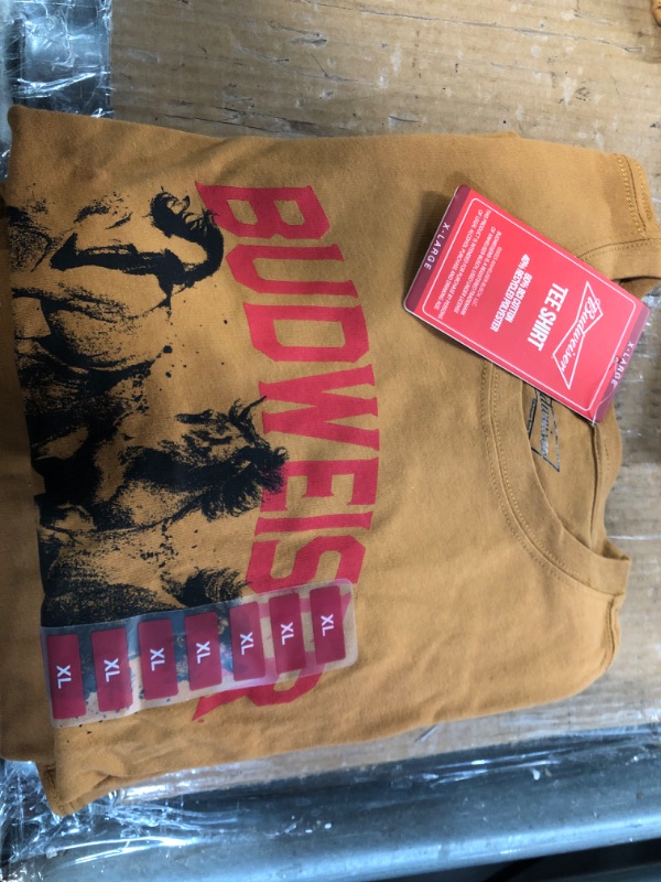 Photo 1 of Budweiser Men's Short Sleeve King of Beers American Graphic T-Shirt (XL) (pack of 3)