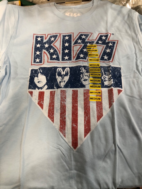 Photo 2 of KISS Men's Americana Graphic Print Short Sleeve Crewneck T-Shirt (M) (pack of 2)