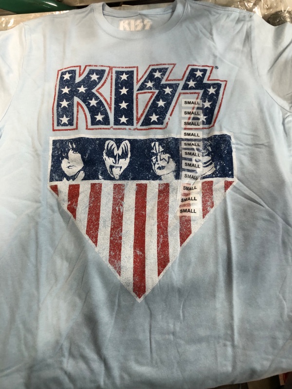 Photo 2 of KISS Men's Americana Graphic Print Short Sleeve Crewneck T-Shirt (S) (Pack of 2)