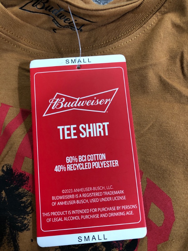 Photo 1 of Budweiser Men's Short Sleeve King of Beers American Graphic T-Shirt (S) (Pack of 2)