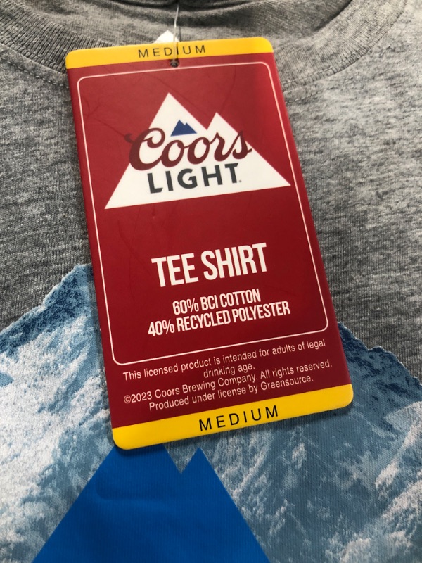 Photo 4 of Coors Light Men's Short Sleeve Graphic T-Shirt (M) (2pk)
