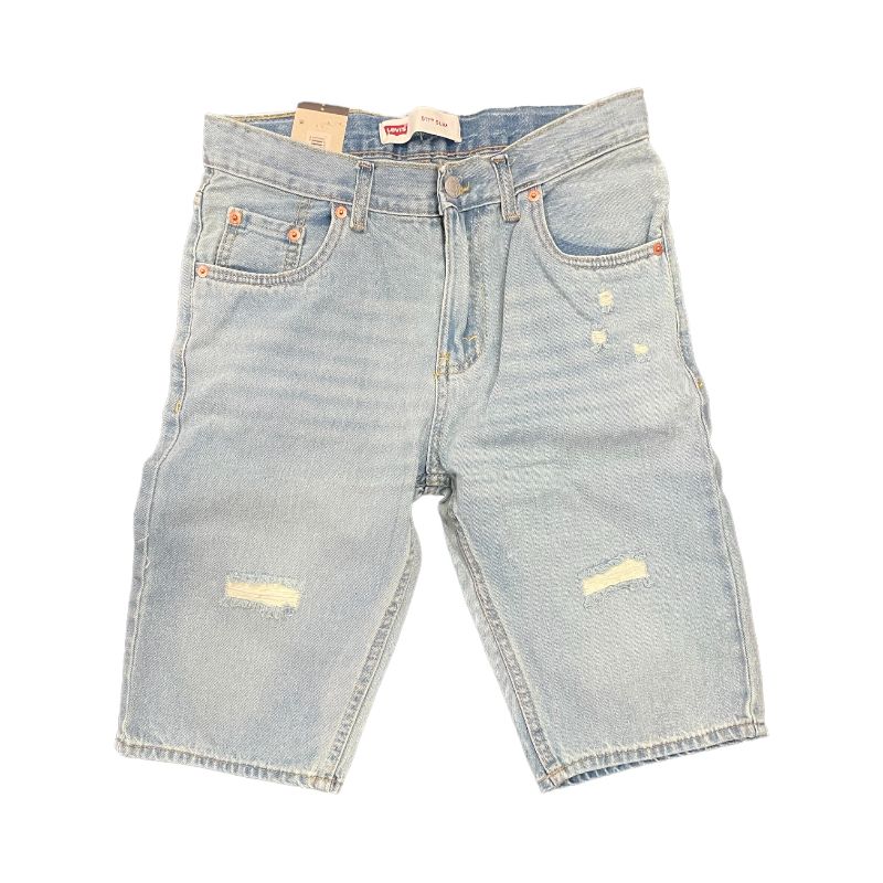 Photo 1 of Levi's Boy's 511 Adjustable Waistband Slim Fit Distressed Denim Shorts (size 4 boys) (2pk)