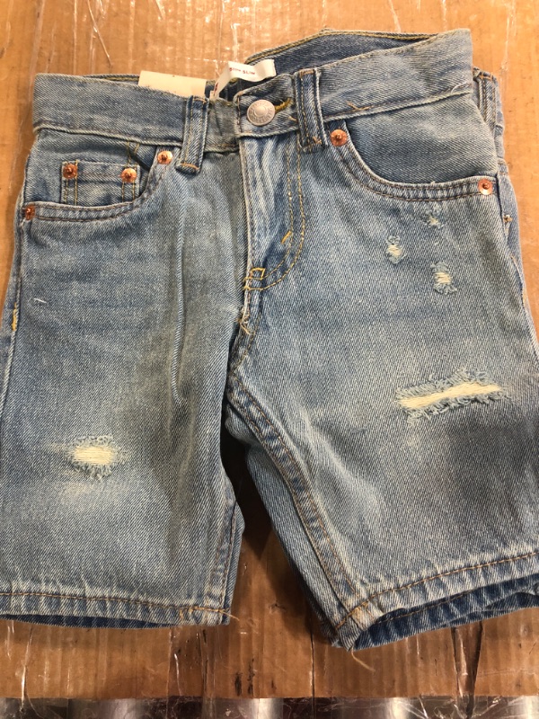 Photo 4 of Levi's Boy's 511 Adjustable Waistband Slim Fit Distressed Denim Shorts (size 4 boys) (2pk)