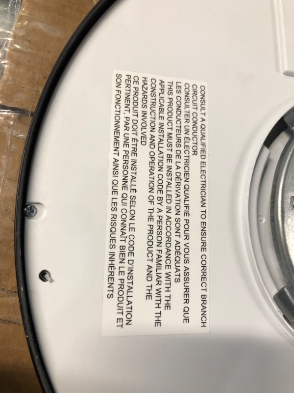 Photo 4 of *USED* PARTS ONLY* Project Source Adjustable Color Temperature 1-Light 13-in Black LED Flush Mount Light ENERGY STAR