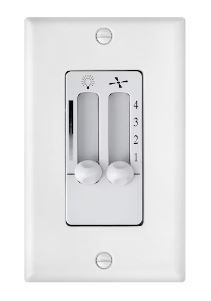 Photo 1 of *Missing cover piece*
Hinkley 4-Speed Wall Control 4-Speed White Plastic Indoor Handheld/wall-mount Wall Switch Universal Ceiling Fan Remote