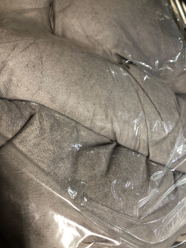 Photo 1 of *MISSING PARTS*
HollyHOME Modern Fabric Lazy Chair, Accent Contemporary Lounge Chair, Single Steel Frame Leisure Sofa Chair with Armrests and A Side Pocket, Grey
