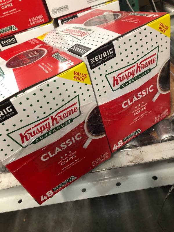 Photo 3 of ***EXPIRES OCT 18 2023***
Krispy Kreme Classic, Single-Serve Keurig K-Cup Pods, Medium Roast Coffee, 0.33 Ounce (Pack of 48) Classic 48 Count 2PACK