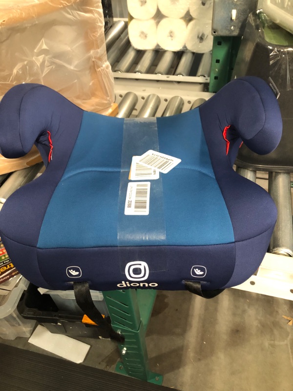 Photo 2 of Diono Solana 2 XL, Dual Latch Connectors, Lightweight Backless Belt-Positioning Booster Car Seat, 8 Years 1 Booster Seat, Blue 2019 LATCH Connect Single Blue