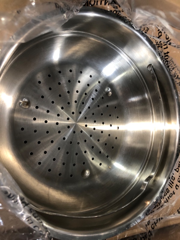 Photo 2 of * used item * good condition *
Viking 3-Ply Stainless Steel Pasta Pot with Steamer, 8 Quart