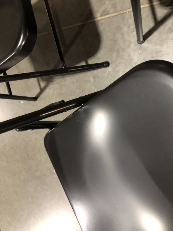 Photo 7 of ***DENTED - SEE NOTES***
VECELO Metal Frame Steel Folding Mounted Chairs, Set of 4