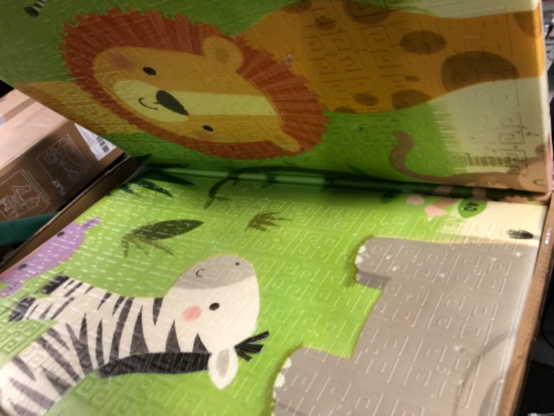 Photo 1 of *MINOR DAMAGE*
UANLAUO Foldable Baby Play Mat, (Monkey(79x71x0.6inch)