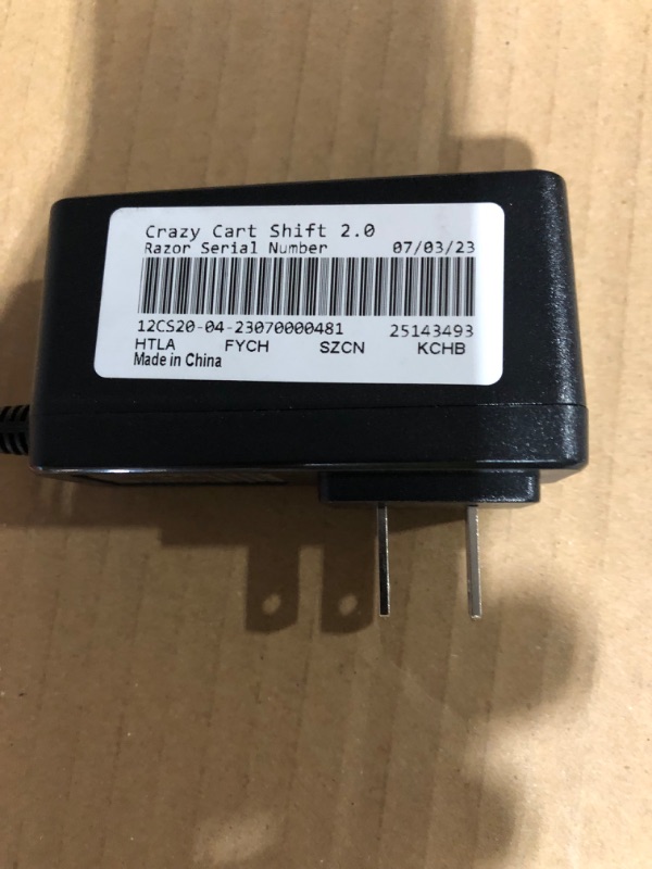 Photo 1 of *PARTS ONLY* *CHARGER OPERATES* *CART INOPERABLE* Razor Crazy Cart Shift *Used*