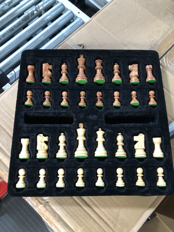 Photo 5 of AMEROUS 15 Inches Magnetic Wooden Chess Set 