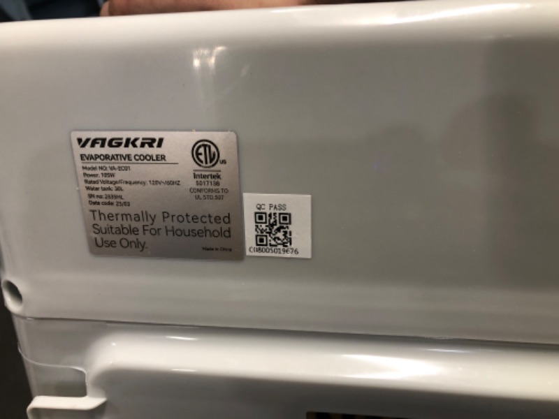 Photo 6 of  VAGKRI 2100CFM Air Cooler, 120°Oscillation **POWERS ON** *LOOKS BRAND NEW*