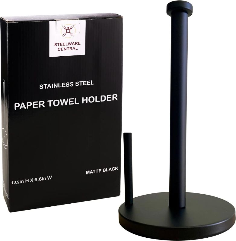 Photo 1 of  Paper Towel Holder Stainless Steel (Matte Black) **STOCK IMAGE REFERENCE ONLY**