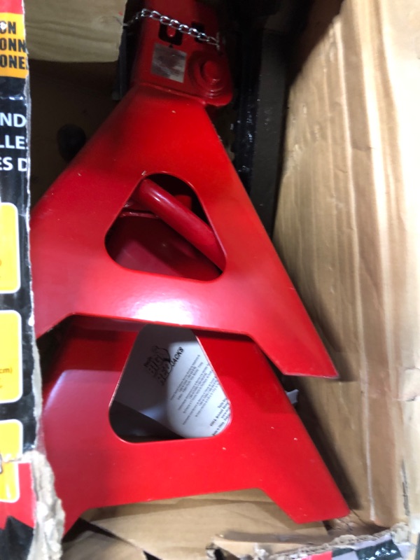 Photo 2 of BIG RED T46002A Torin Steel Jack Stands: Double Locking, 6 Ton (12,000 lb) Capacity, Red, 1 Pair