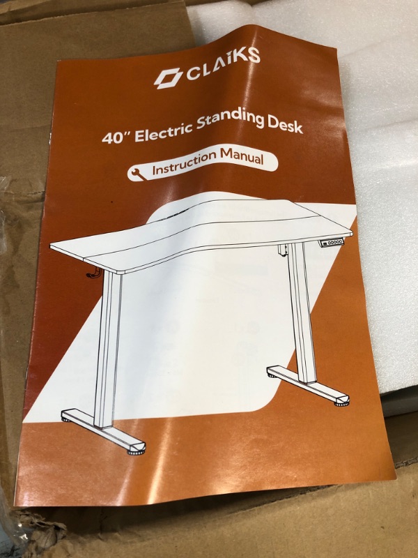 Photo 1 of ***NO DESK TOP, MISSING DESK TOP**** Claiks Electric Standing Desk Adjustable Height 40x24 In **LOOKS BRAND NEW**
