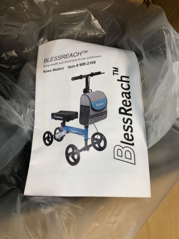 Photo 6 of BlessReach Steerable Knee Walker Deluxe Medical Scooter ***LOOKS BRAND NEW***