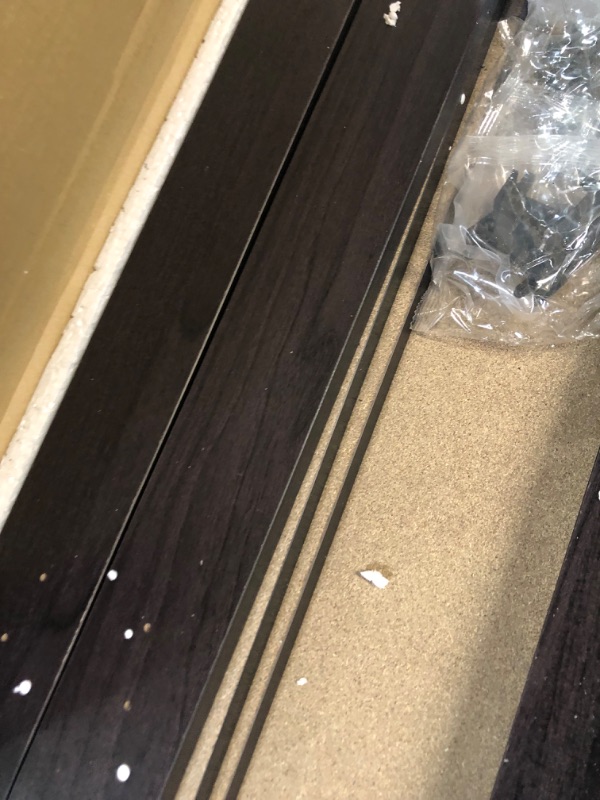 Photo 1 of Furinno Simplistic A Frame Computer Desk, Dark Walnut Dark Walnut Desk