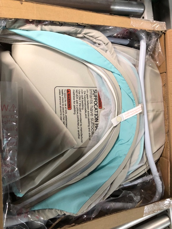 Photo 3 of Dream On Me Karley Bassinet in Blue/Grey