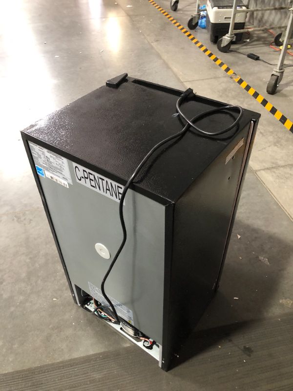 Photo 1 of ***DAMAGED - SEE NOTES***
FRIGIDAIRE EFR376-BLACK 3.1 Cu Ft Black Retro Bar Fridge with Side Bottle Opener BLACK