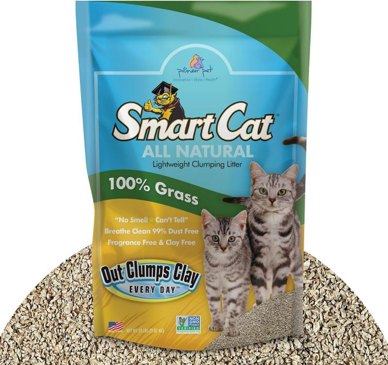 Photo 1 of *DAMAGE* SmartCat All Natural Clumping Cat Litter, 20 Pound  **BAG CUT/SEE PHOTOS**