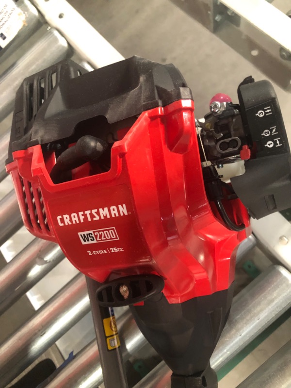 Photo 1 of **UNABLE TO TEST** Craftsman CMXGTAMDSS25 WS2200 25-cc 2-Cycle 17-in Straight Shaft GAS String Trimmer with Attachment Capable and Edger Capable